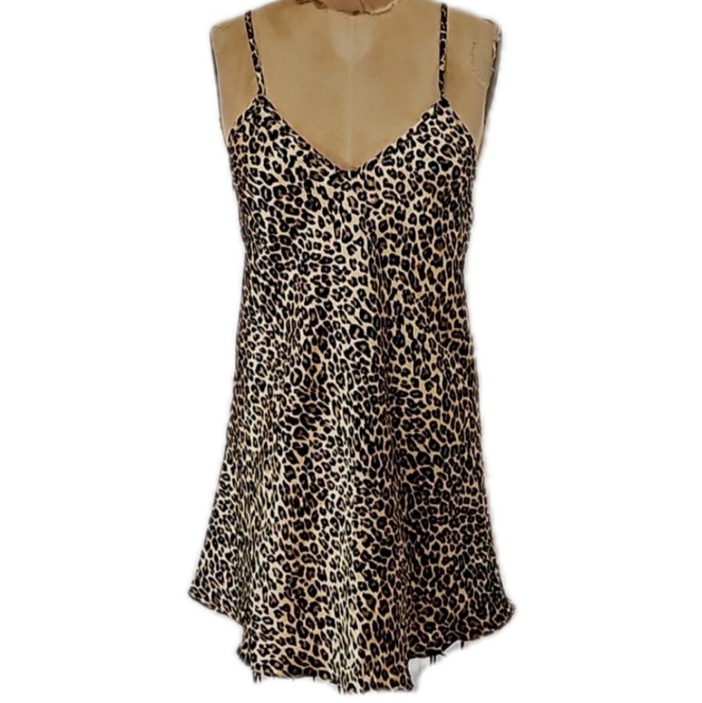 Slutty, Cheesy Leopard print slip dress by Tender Secrets